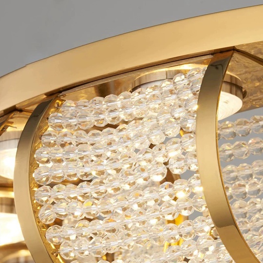 Люстра подвесная, медная, Elaxor, металл, 60*10 см, LED