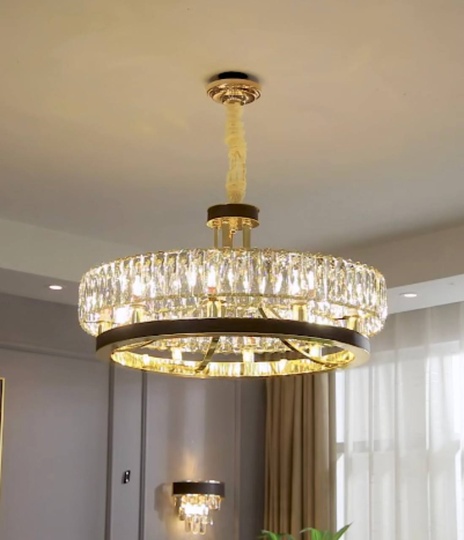 Люстра подвесная BILGEHAN 75*35 золото, кристалл, металл, LED.