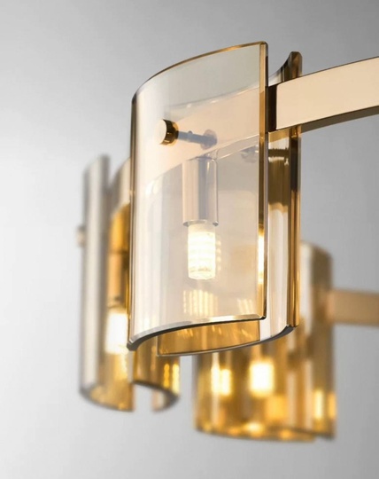 Люстра подвесная, медный, стекло, FOREVERSMILE 80*17, металл, G9.