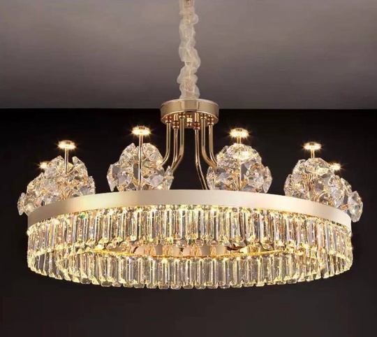 Подвесной светильник OSMAN 60*35, золотой, кристалл, металл,  LED.