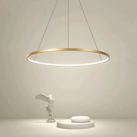 Люстра подвесная, медь, ПММА, WILLOW 100*2 металл, LED.