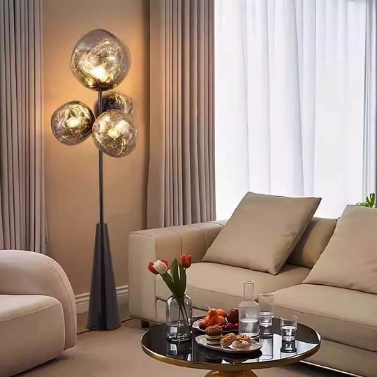 Торшер черный Eleviq, 58*20*175 см, LED, Е27, металл, 14 Вт