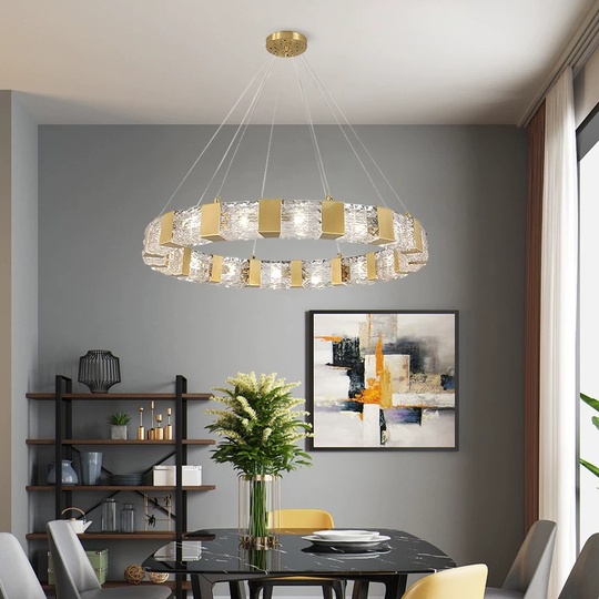 Светильник подвесной медный Alright, медь, трос 100 см, 100*10 см, G9