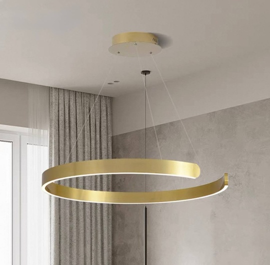 Люстра подвесная, медь, ПММА, PENNY 60*5 металл, LED.