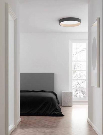 Потолочный светильник черный Elystrix, металл, 46*13 см, светодиодная, LED