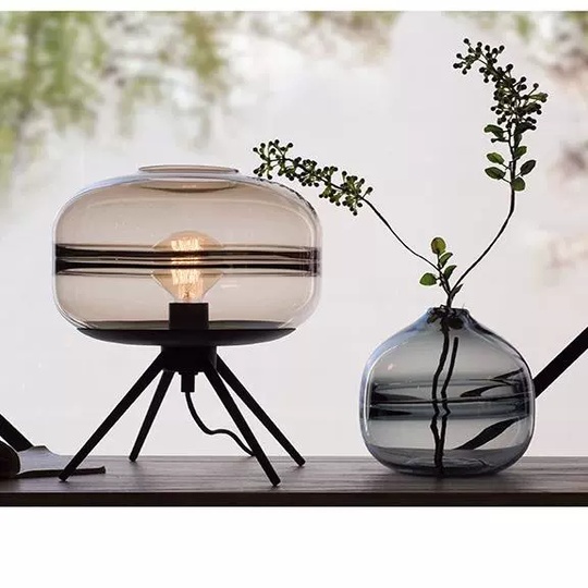 Настольная лампа DIERS 29*35, ясень, металл,  стекло, Е27.