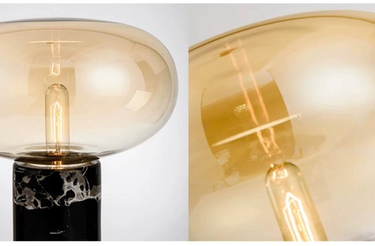 Настольная лампа ODA 23*25 коньяк, камень