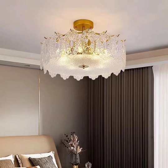 Люстра подвесная, медный, стекло, ORIOLE 60*27, металл, E14.