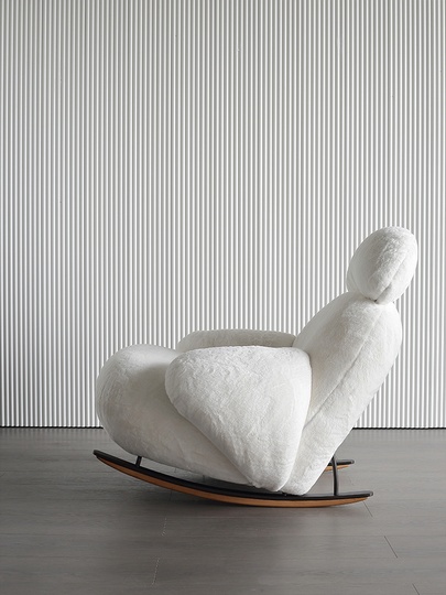 Кресло-качалка Белое. Bean, 98х90х89 см