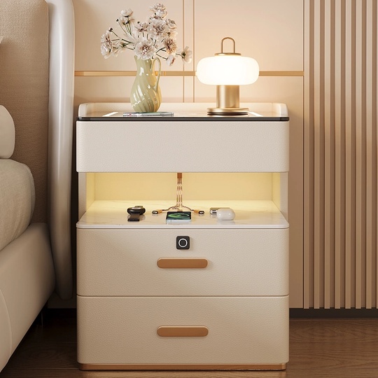 Тумба бежевая с сенсорным управлением 58×40×45 см - для дома и офиса