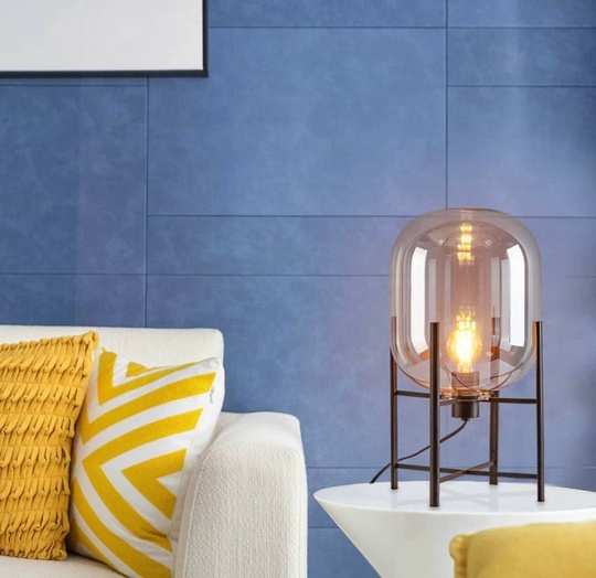 Настольная лампа CHAD 37*86, коньячный, металл, Е21.