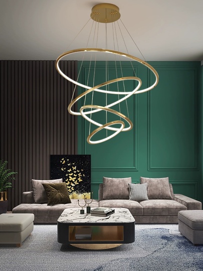 Люстра подвесная, медь, ПММА, OTTO 40*60*80*100 металл, LED.