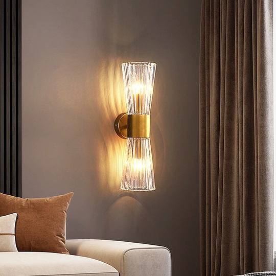 Настенный светильник SIERRA, Бра 12*33,  медный, металл, стекло, Е14.