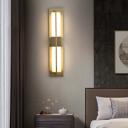 Настенный светильник NURAH, Бра, 12*80, медный, медь, мрамор, LED.