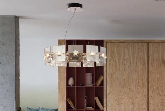 Светильник подвесной бронзовый Orynthia, металл, стекло, трос 100 см, 60*18 см, Е14