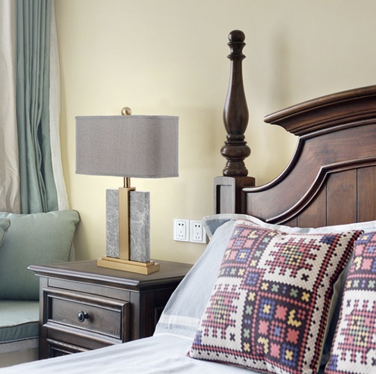 Настольная лампа серого цвета 38*63 см, My Interno Kingston