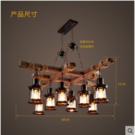 Дизайнерский светильник e14 дерево, стекло, led, 68*37 см