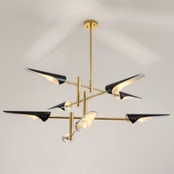 Дизайнерский светильник белый Efilora, 130*50 см, потолочный, E14, железо, железо, современный, белый