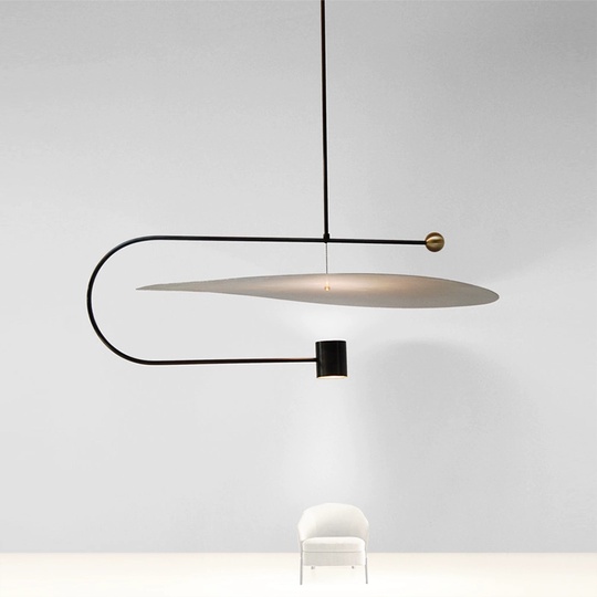 Светильник подвесной, черный, Orvexa, металл, 60*38 см, LED