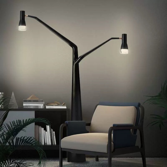 Торшер черный Alverix, 93*160 см, LED, смола, 36 Вт