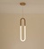 Подвесной светильник золотой, 60*14 см. Rudi Loop - 11 Вт