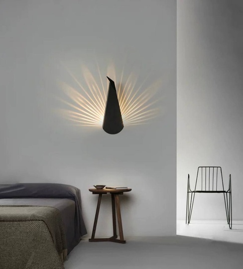 Настенный светильник, БРА EMRE 14*36, черный, металл, LED.