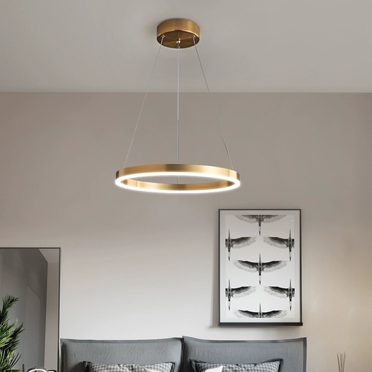 Люстра подвесная, медь, ПММА, CHARLEY 80*5 металл, LED.