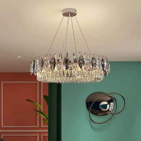 Подвесной светильник BURAK 100*20, золотой, кристалл, металл,  LED.