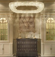 Люстра подвесная, серебро, хрусталь, SUSAN 160*160*28 металл, G9.