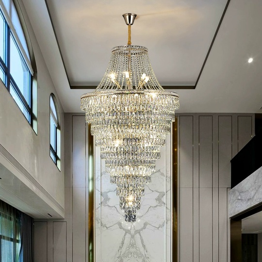 Люстра подвесная, золото, кристалл, VULCAN 120*220 металл, E14.