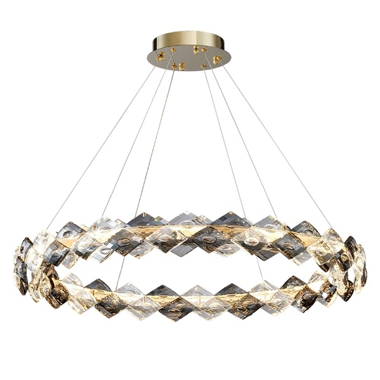 Люстра подвесная, медный, кристалл, AYSE 100*60, металл, LED.