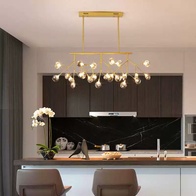 Люстра золотая Elyndo, металл, стекло прозрачное 135*38 см, G4