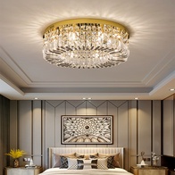 Люстра подвесная, золотой, кристалл, SOPHISTICATED 80*18, металл, LED.