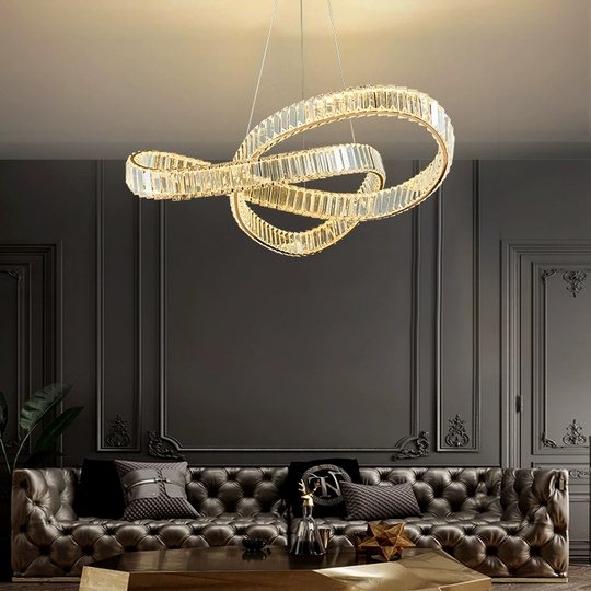 Люстра подвесная, бронза, кристалл, JACOB 60*29 металл, LED