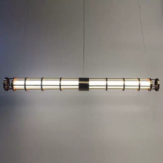 Светильник подвесной, черный, Elevara, металл, 200*10 см, светодиодная, LED