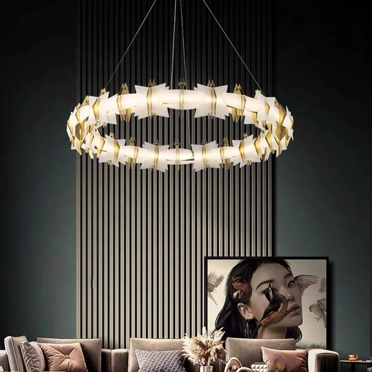 Светильник подвесной медный Elymbriah, металл, трос 100 см, 60*13 см,  LED