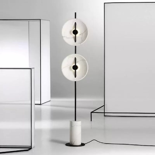 Торшер белый Elyntro, 32*170 см, LED, мрамор, 14 Вт