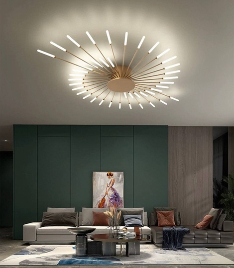 Люстра золотая Eltora, металл, 105*7 см, светодиодная, LED