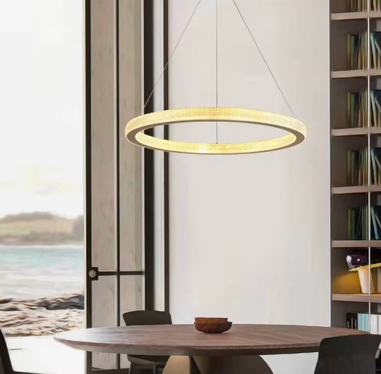 Люстра подвесная, медь, ПММА, SIMBA 100*4 металл, LED.