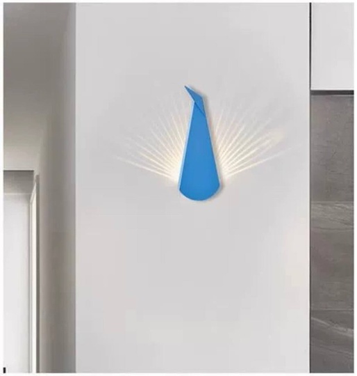 Настенный светильник, БРА EMRE 14*36, голубой, металл, LED.