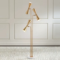 Торшер, золото Arti 45*166, светодиодный, E14*6, металл, мрамор