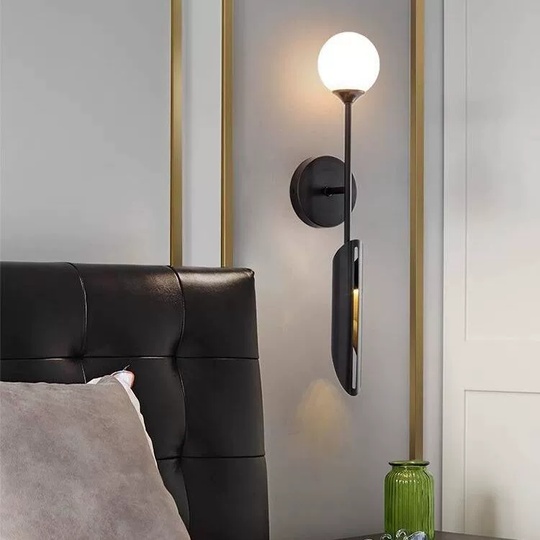 Настенный светильник, Бра STEVE 12*70, черный, металл, G9.