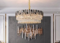 Люстра подвесная, дымчатый, медный, стекло, AYHAN 45*28, металл, E14.