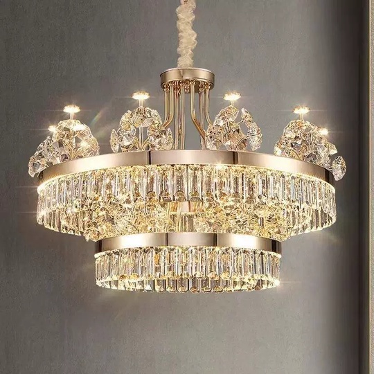 Подвесной светильник SULEYMAN 80*57, золотой, кристалл, металл,  LED.