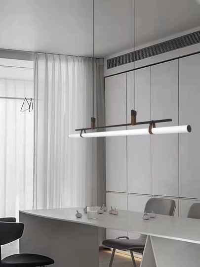 Люстра черная Elyvra, металл, 115*18 см, светодиодная, LED