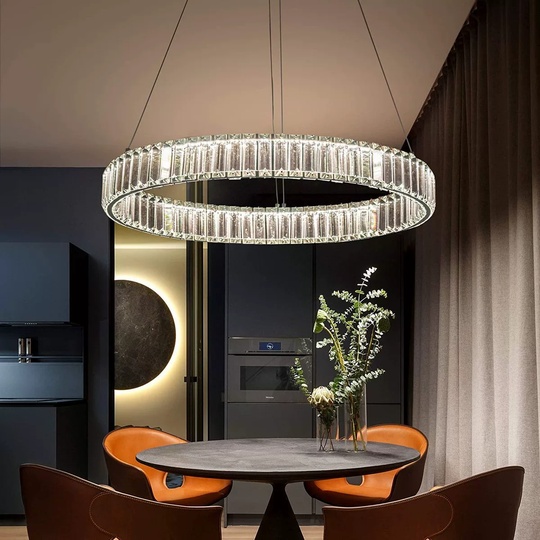 Люстра подвесная, золото, кристалл, CHIP 100*12 металл, E14.