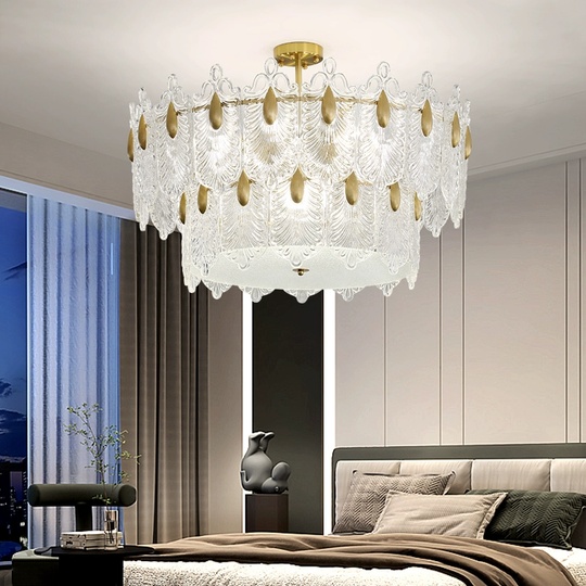 Люстра подвесная, медный, стекло, CHIMES 50*23, металл, E14.