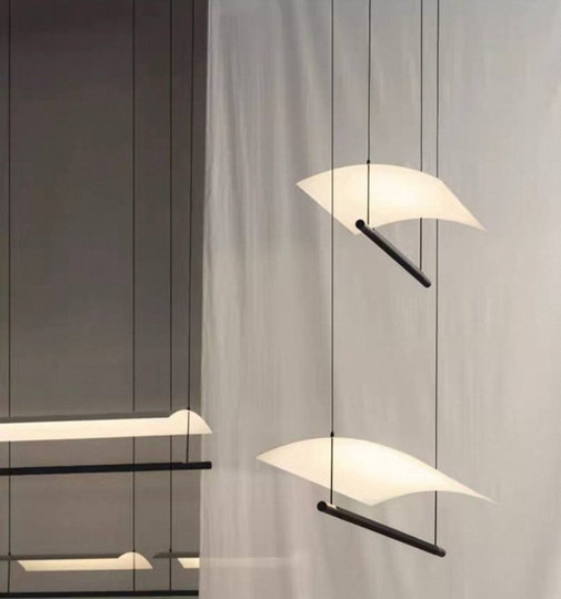 Люстра черная, белая Elystrin, металл, 30*13 см, светодиодная, LED