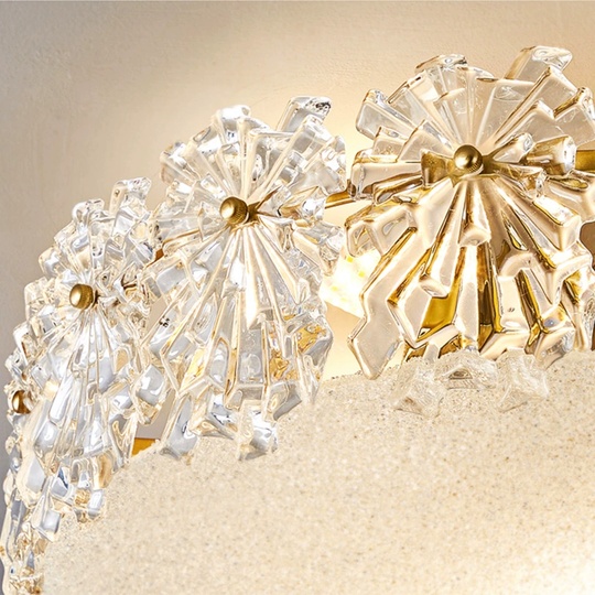 Потолочный светильник, бронза, стекло, CLEMENTINE 60*15 металл, Е14.