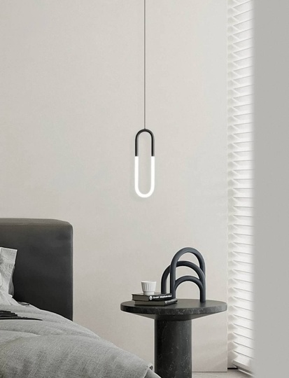 Светильник подвесной, черный, Elyfro, металл, 21*80 см, светодиодная, LED